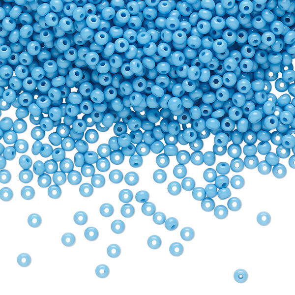 Seed bead, Preciosa Ornela Czech glass, pkg/500g, #11 rocaille, opaque turquoise, (63050). image number 0