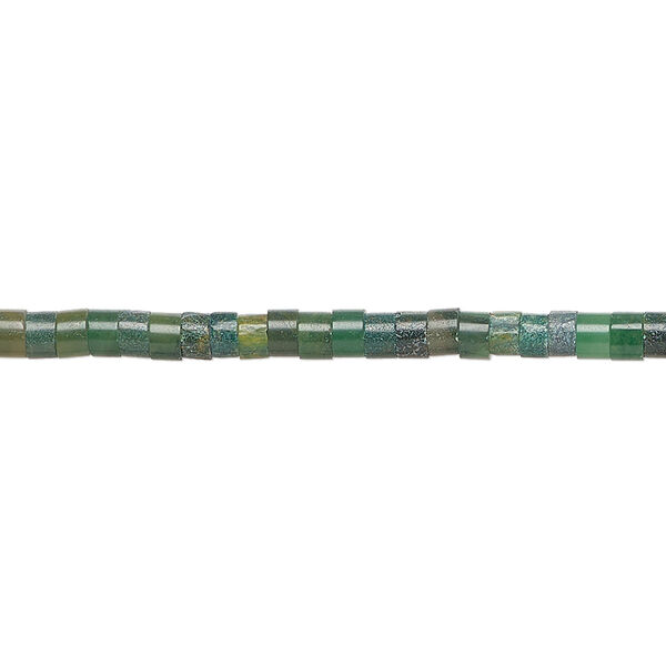 African "jade" 1pkg1, heishi bead natural 15.5-16 inch 3x1.5mm-3x2.5mm image number 0