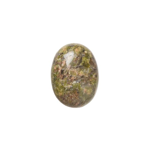 Unakite 1pkg6, calibrated oval cab natural 16x12mm image number 0