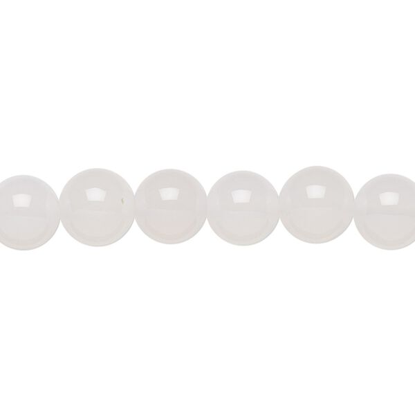 White agate 1pkg1, hand-cut round bead natural 15.5-16 inch 8mm image number 0