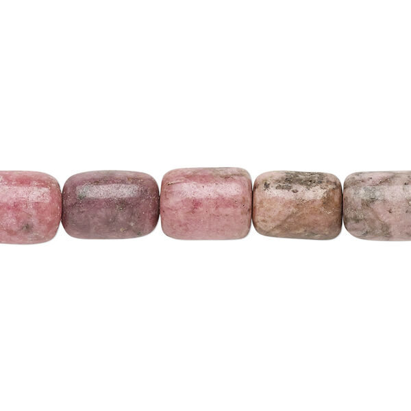 Rhodonite 1pkg1, round tube bead natural 15 inch 10x8mm-12x8mm image number 0