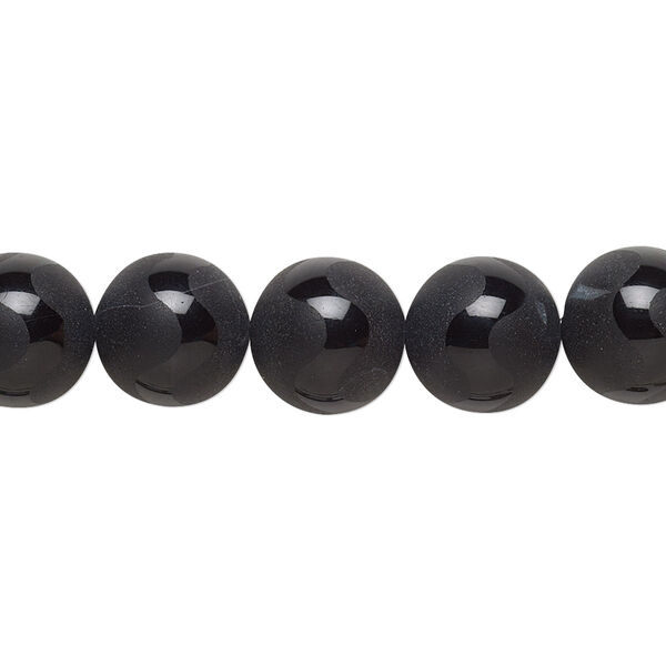 Agate 1pkg1, matte round bead 8 inch 10mm image number 0