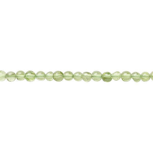 Peridot 1pkg1, hand-cut round bead natural B grade, 15.5-16 inch 3mm image number 0