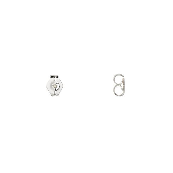 Earnut 1pkg40 sterling silver, 5x4mm / lightweight, 20 pair image number 0