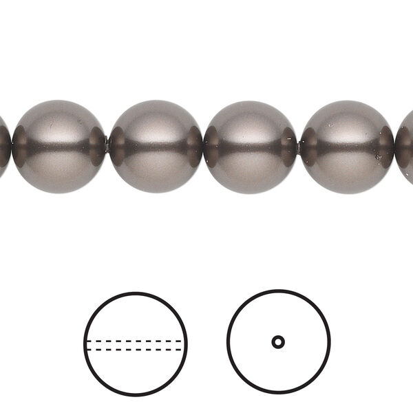 Pearl 100pk brown, Swarovski® 10mm round 5810 image number 0