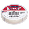 Cord, Beadalon® ELASTICITY®, elastic rubber, pkg/25m, 1.0mm diameter, clear. image number 0