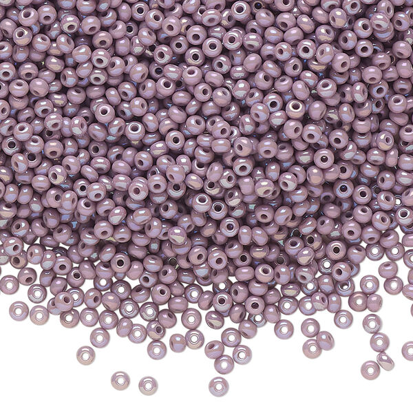 Seed bead, Preciosa Ornela Czech glass, pkg/500g, #11 rocaille, opaque rainbow violet, (24020). image number 0