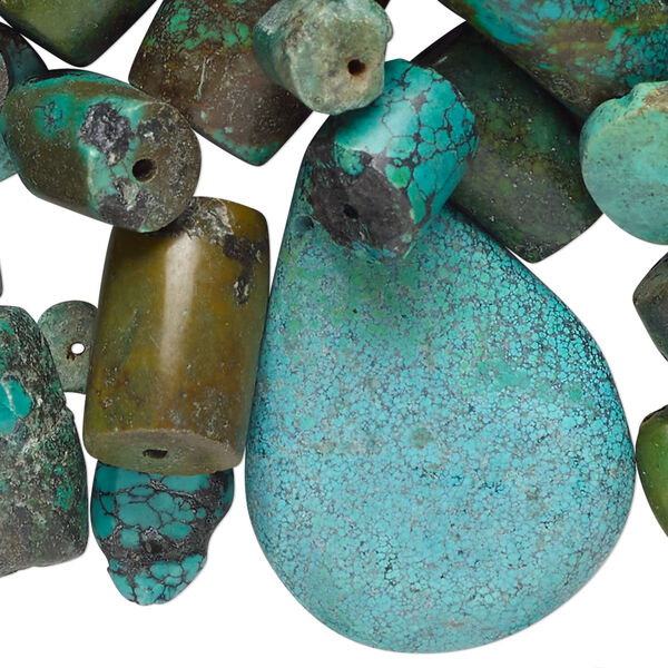 Turquoise 1pkg1, mixed shape bead 1/2 lb mix 2-38mm image number 0