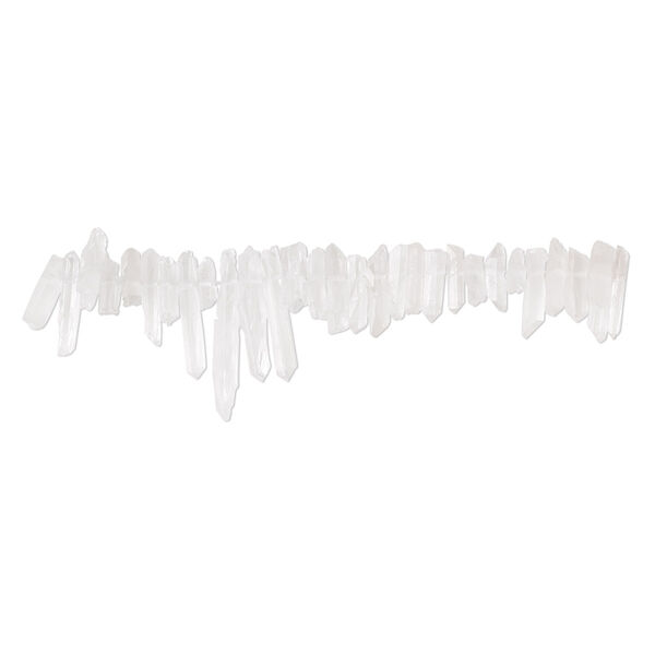 Quartz crystal 1pkg1, hand-cut top-drilled point bead natural 4 inch 10x3mm-30x5mm image number 0