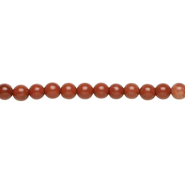 Red jasper 1pkg1, round bead natural 15.5-16 inch 4mm image number 0