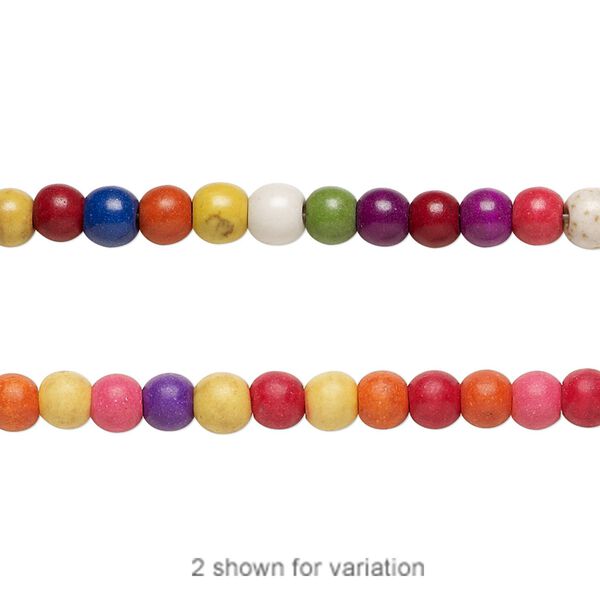 Magnesite 1pkg1, round bead 15.5-16 inch 4mm image number 0