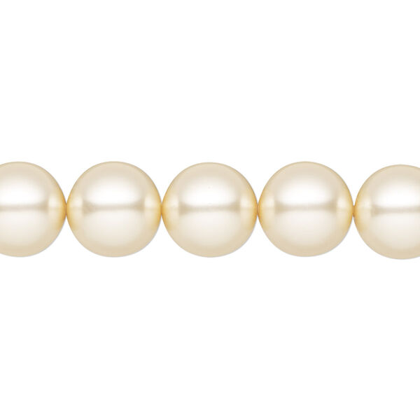 Pearl 10pk cream, Preciosa Czech crystal 10mm round image number 0