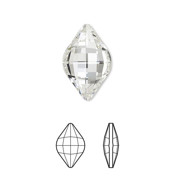 Fancy stone 1pk crystal foil back, Crystal Passions® 19x12mm lemon 4230 image number 0