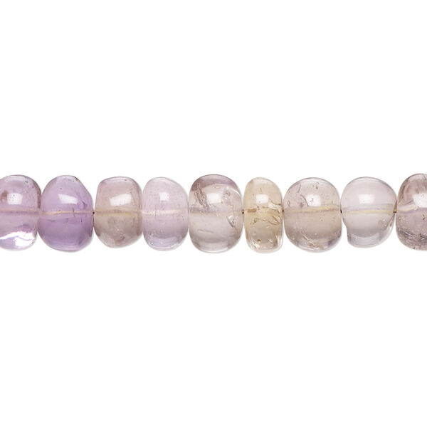 Amethyst / ametrine 1pkg1, hand-cut rondelle bead 8 inch 7x3mm-9x7mm image number 0