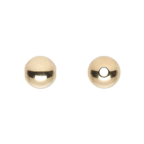 Bead, 14Kt gold-filled, 10mm seamless smooth round. Sold per pkg of 2. image number 0