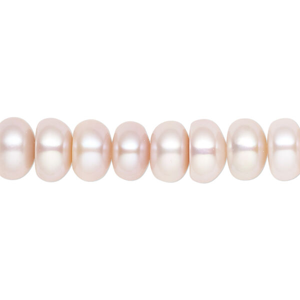 Pearl, cultured freshwater (natural), mauve, 9mm button, C grade, Mohs hardness 2-1/2 to 4. Sold per 14-inch strand. image number 0