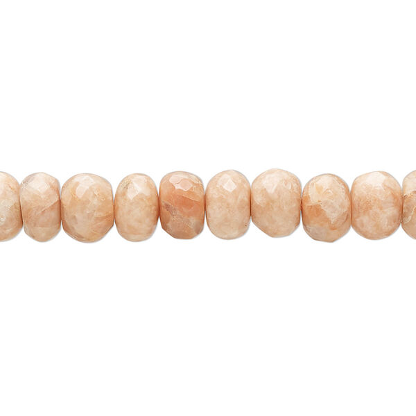 Rose jasper 1pkg1, hand-cut faceted rondelle / round bead natural 14 inch 7x4mm-8x6mm / 7-8mm image number 0