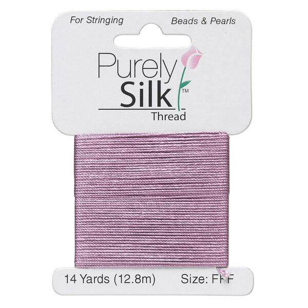 Thread, Purely Silk™, lilac, size FFF. Sold per 14-yard card. image number 0