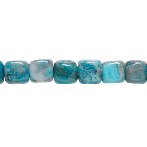 Crazy lace agate 1pkg1, cube bead B grade, light to dark 15.5-16 inch 7mm image number 0
