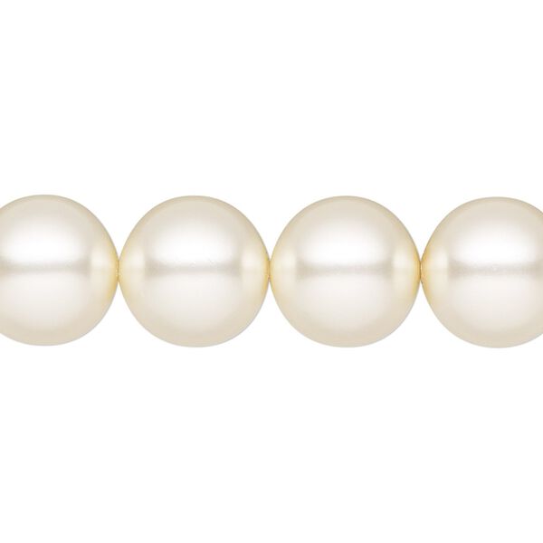 Pearl 10pk light creamrose, Preciosa Czech crystal 12mm round image number 0