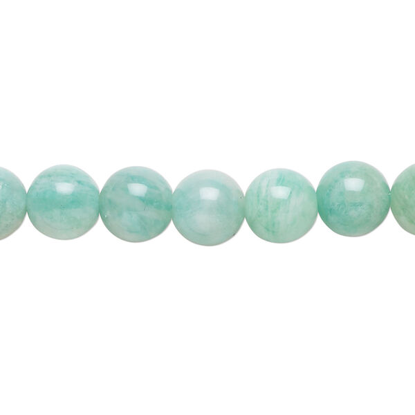 African amazonite 1pkg1, round bead natural , light to dark 15.5-16 inch 8mm image number 0