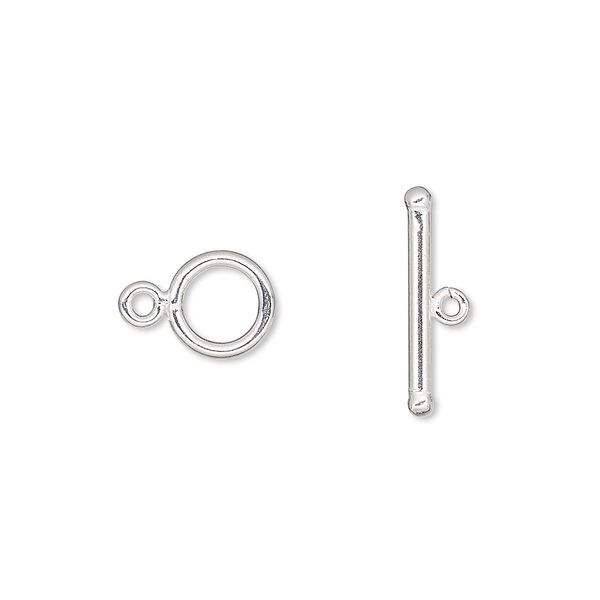 Clasp, toggle, sterling silver-filled, 8mm smooth round. Sold individually. image number 0