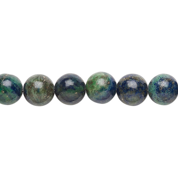 Chrysocolla 1pkg1, round bead 15.5-16 inch 8mm image number 0