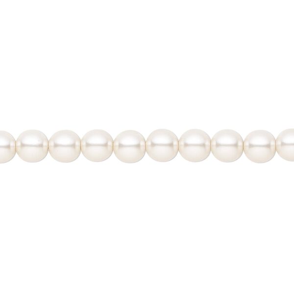 Pearl 500pk white, Preciosa Czech crystal 5mm round image number 0