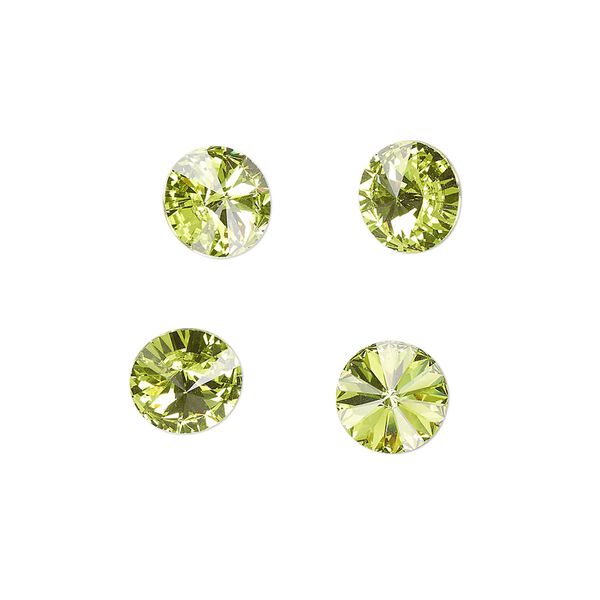 Chaton 48pk citrus green foil back, Crystal Passions® 8.16-8.41mm rivoli SS39 image number 0