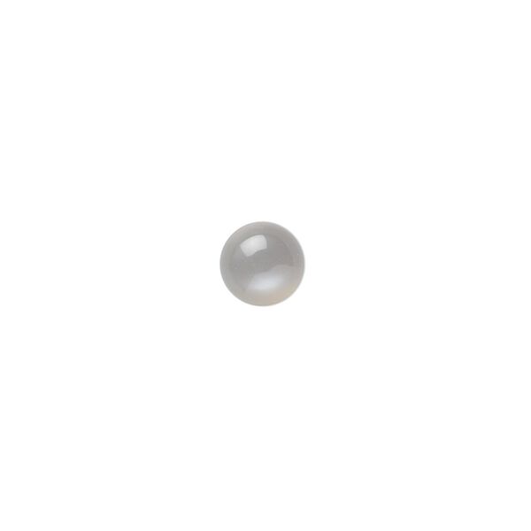 Silver moonstone 1pkg10, hand-cut calibrated round cab natural 6mm image number 0