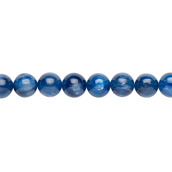 Blue kyanite 1pkg1, round bead natural 15.5-16 inch 6mm image number 0