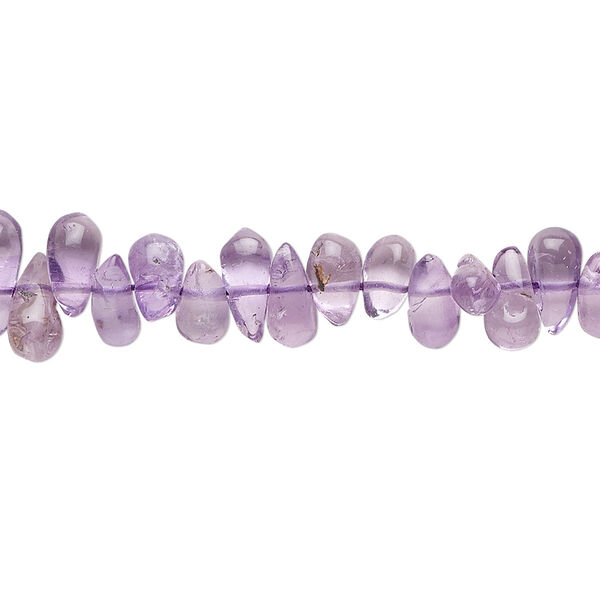 Amethyst 1pkg1, hand-cut top-drilled teardrop bead natural 15.5-16 inch 8x4mm-10x4mm image number 0