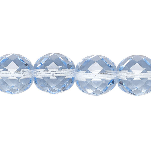 Czech fire-polished glass 1pkg600, faceted round bead, 12mm image number 0