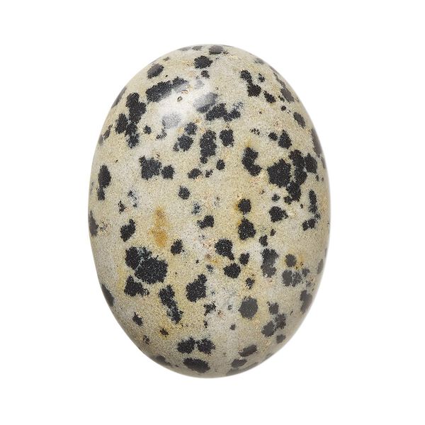 Dalmatian jasper 1pkg1, calibrated oval cab natural 30x22mm image number 0