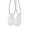 Rainbow moonstone 1pkg2, hand-cut top-drilled puffed teardrop bead natural 20x10mm image number 0
