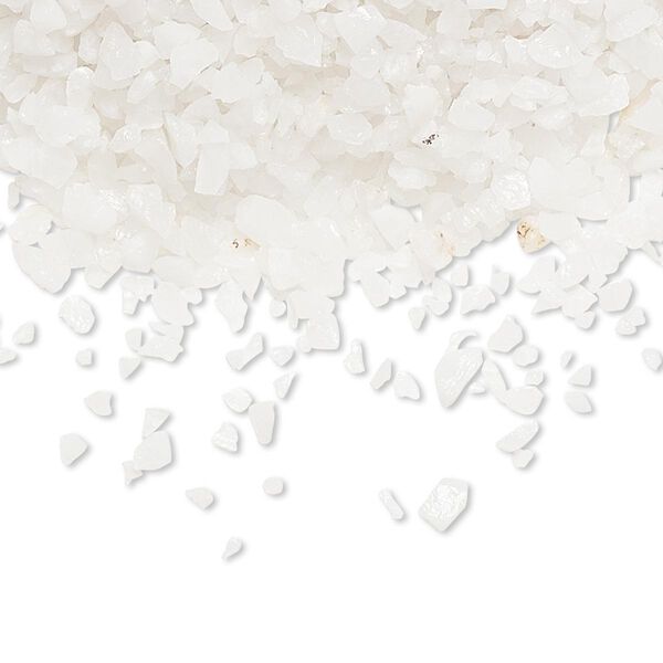 White agate 1pkg1, undrilled inlay chip natural 50g mini image number 0