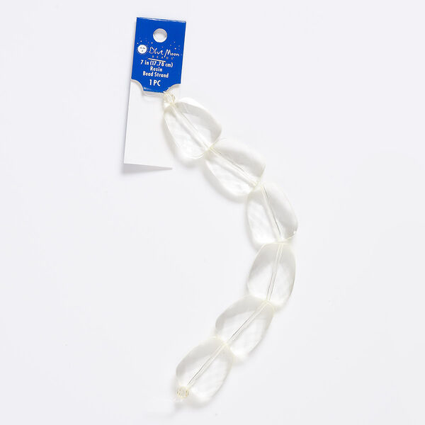 Bead, resin, yellow, 31x24mm faceted flat freeform. Sold per 7-inch strand. image number 0