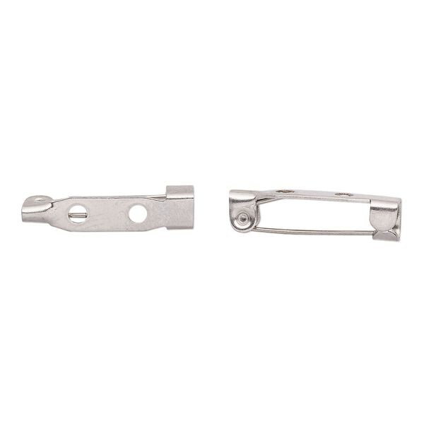 Pin back, stainless steel, 3/4 inch. Sold per pkg of 10. image number 0