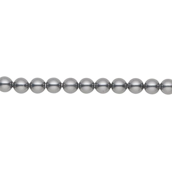 Pearl 500pk dark grey, Crystal Passions® 4mm round 5810 image number 0