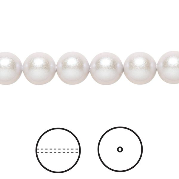Pearl 50pk iridescent dove grey, Crystal Passions® 8mm round 5810 image number 0
