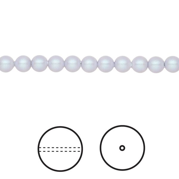 Pearl 500pk iridescent dreamy blue, Swarovski® 4mm round 5810 image number 0