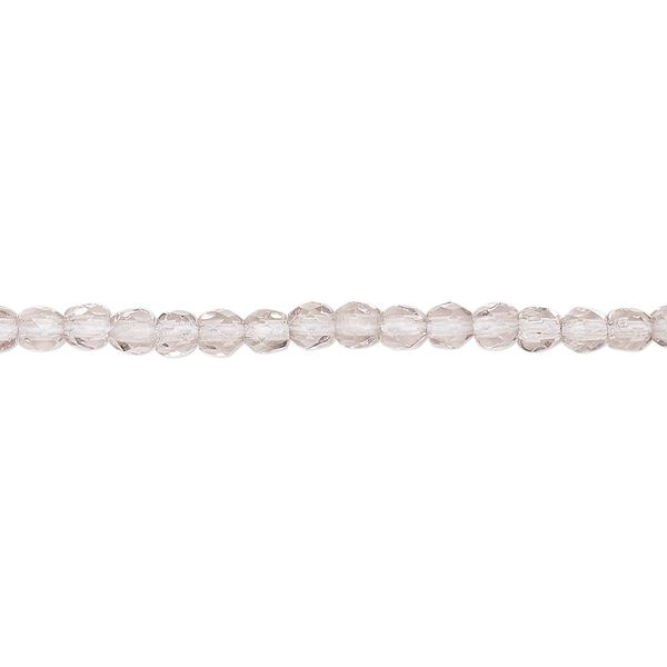 Bead, Czech fire-polished glass, lavender, 3mm faceted round. Sold per 15-1/2" to 16" strand, approximately 130 beads. image number 0