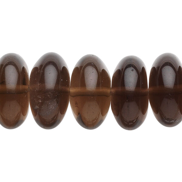Smoky quartz 1pkg1, rondelle bead 15.5-16 inch 18x9mm image number 0