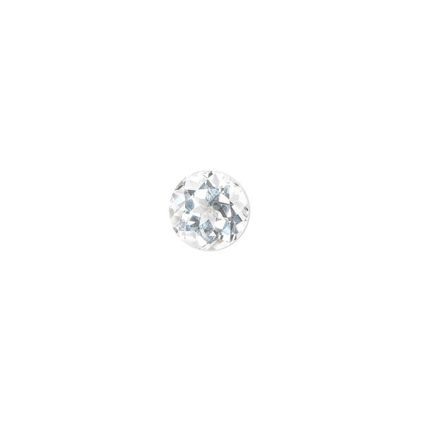 White topaz 1pkg1, hand-cut faceted round gem natural 8mm image number 0