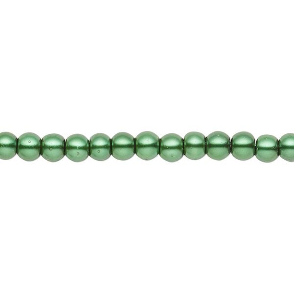 Bead, crystal pearl, forest green, 3-4mm round. Sold per pkg of (2) 15-1/2" to 16" strands, approximately 200 beads. image number 0