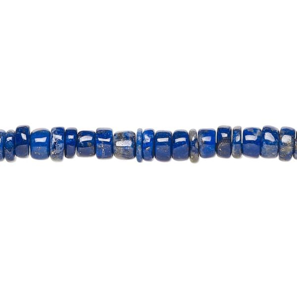 Lapis lazuli 1pkg1, hand-cut heishi bead natural 15.5-16 inch 4x1mm-5x3mm image number 0