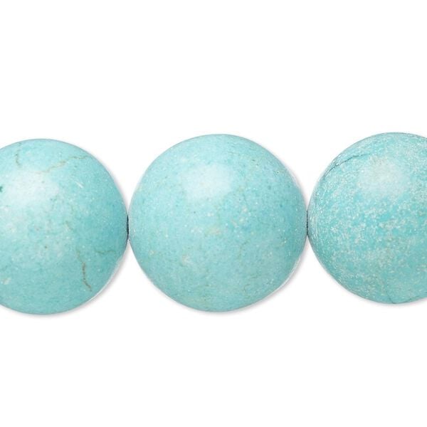 Magnesite 1pkg1, round bead 8 inch 17-18mm image number 0