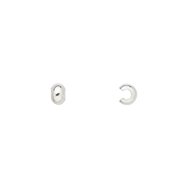Crimp cover, sterling silver, 4mm. Sold per pkg of 100. image number 0