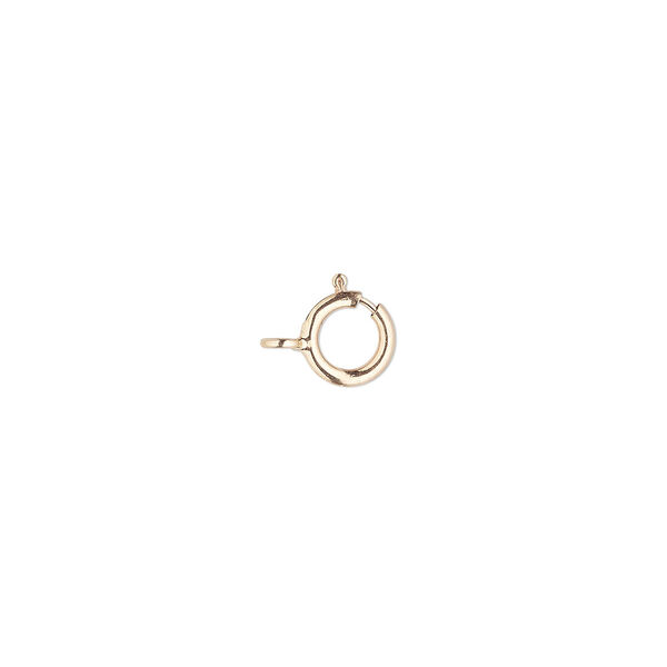 Clasp, springring, 14Kt rose gold-filled, 5.5mm round. Sold per pkg of 10. image number 0