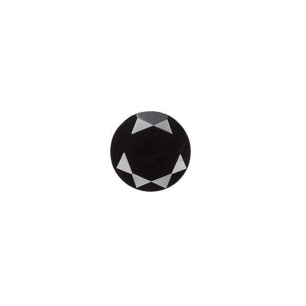 Black onyx 1pkg1, calibrated faceted round cab 10mm image number 0